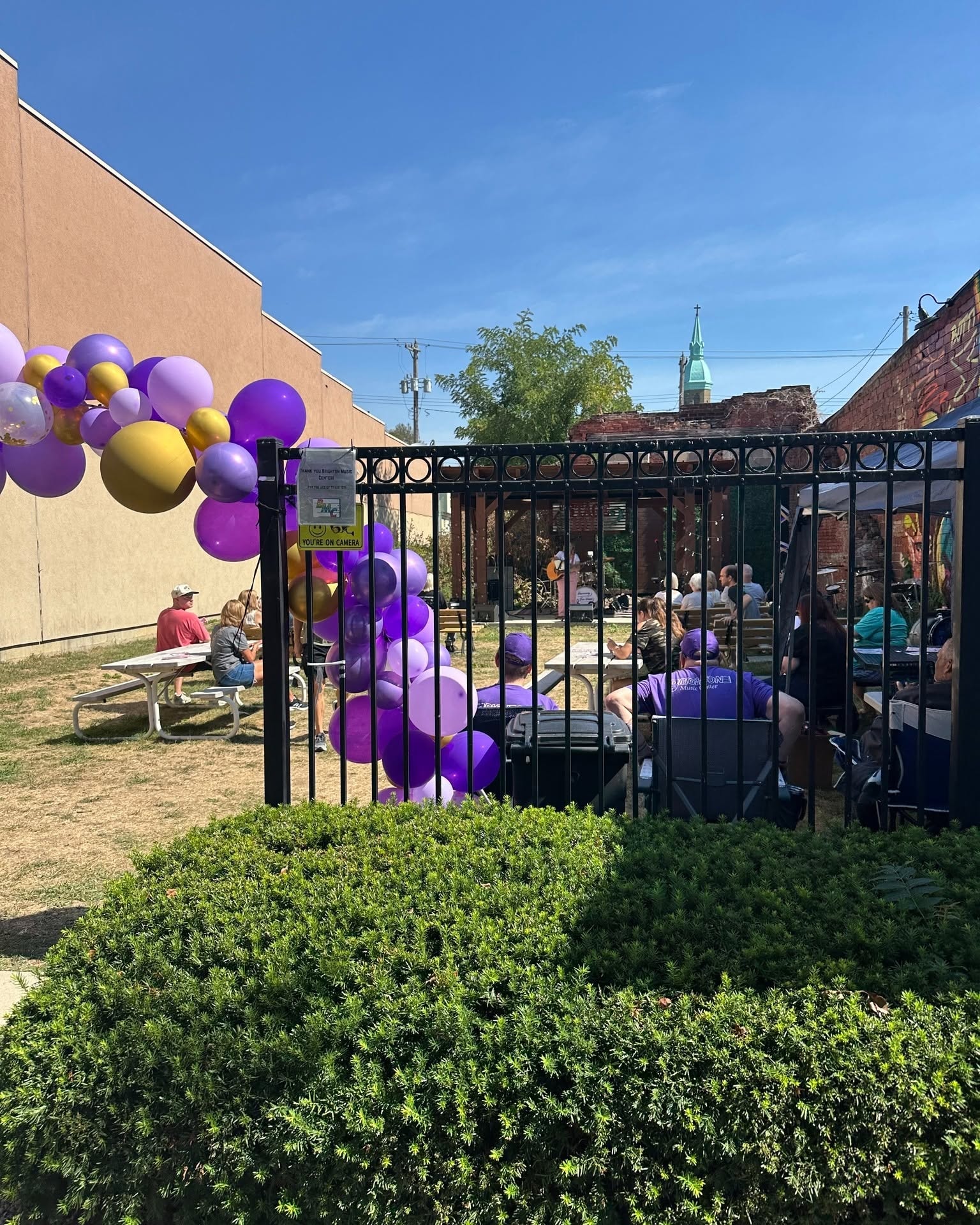 Volunteers working together at the community event
