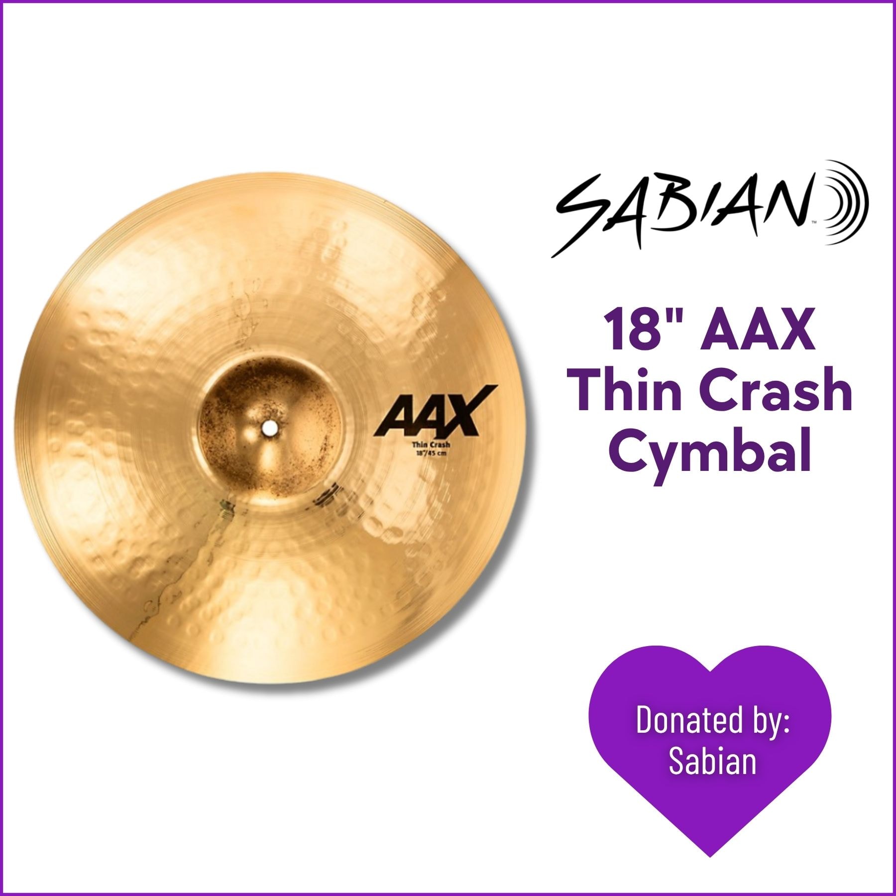 Sabian AAX Crash Cymbal